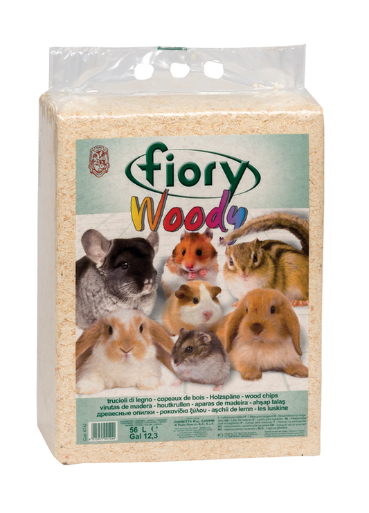 Fiory Woody – Trucioli di Legno per Lettiera Roditori | Morbido e Assorbente