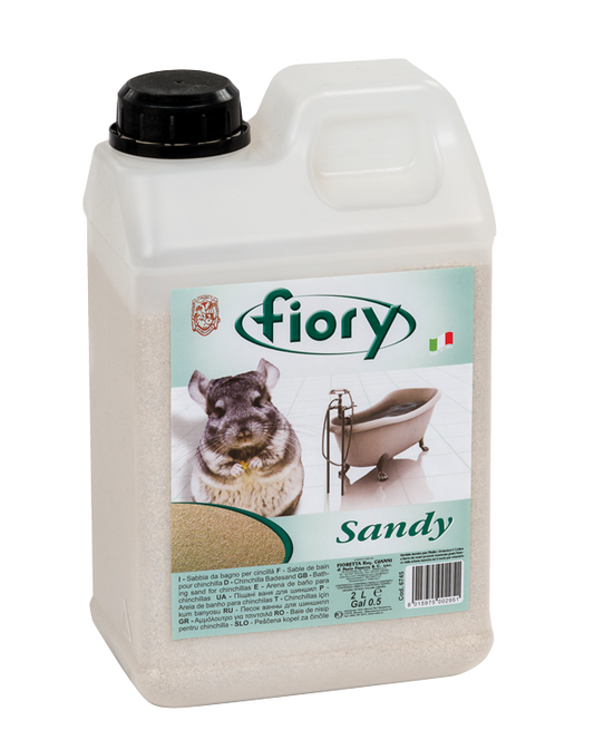 Fiory Sandy – Sabbia per Bagno dei Cincillà 1,3 kg | Granulometria Studiata