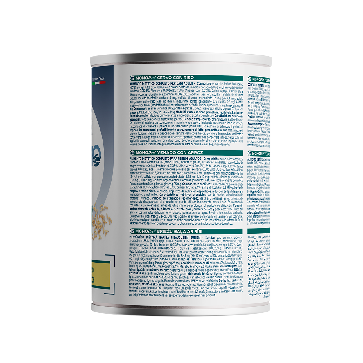 Forza10 Adult Sensitive – Alimento Dietetico Umido Cervo con Riso per Cani 400g