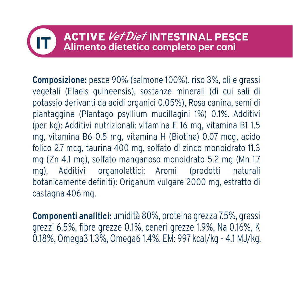 Forza10 Cane Intestinal – Alimento Dietetico Umido al Pesce per Cani.