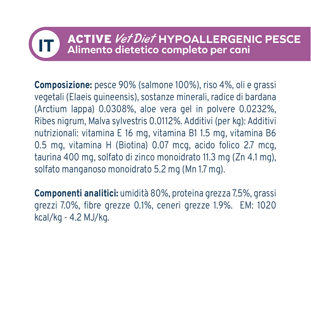 Cane Hypoallergenic - Pesce Alimento dietetico completo per cani adulti.