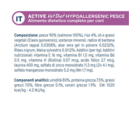 Cane Hypoallergenic - Pesce Alimento dietetico completo per cani adulti.