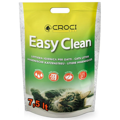 Lettiera per gatto al silicio Easy Clean di AGRIAPPIA, contenuto da 7,5 litri, con granuli di silicio per assorbenza e controllo odori