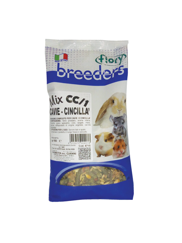 Mix Cavie e Cincillà CC/1 – Miscela con Fieno, Carote e 9 Ingredienti Naturali