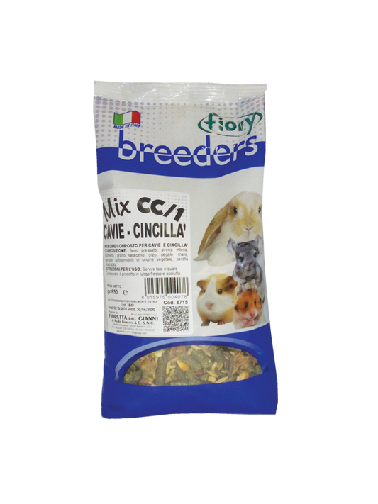 Mix Cavie e Cincillà CC/1 – Miscela con Fieno, Carote e 9 Ingredienti Naturali