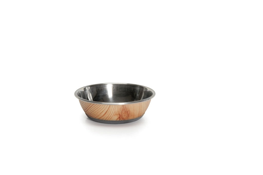 Ciotola in acciaio decorata AGRIAPPIA da 500ml, elegante contenitore per cucina con design raffinato e superficie decorativa.