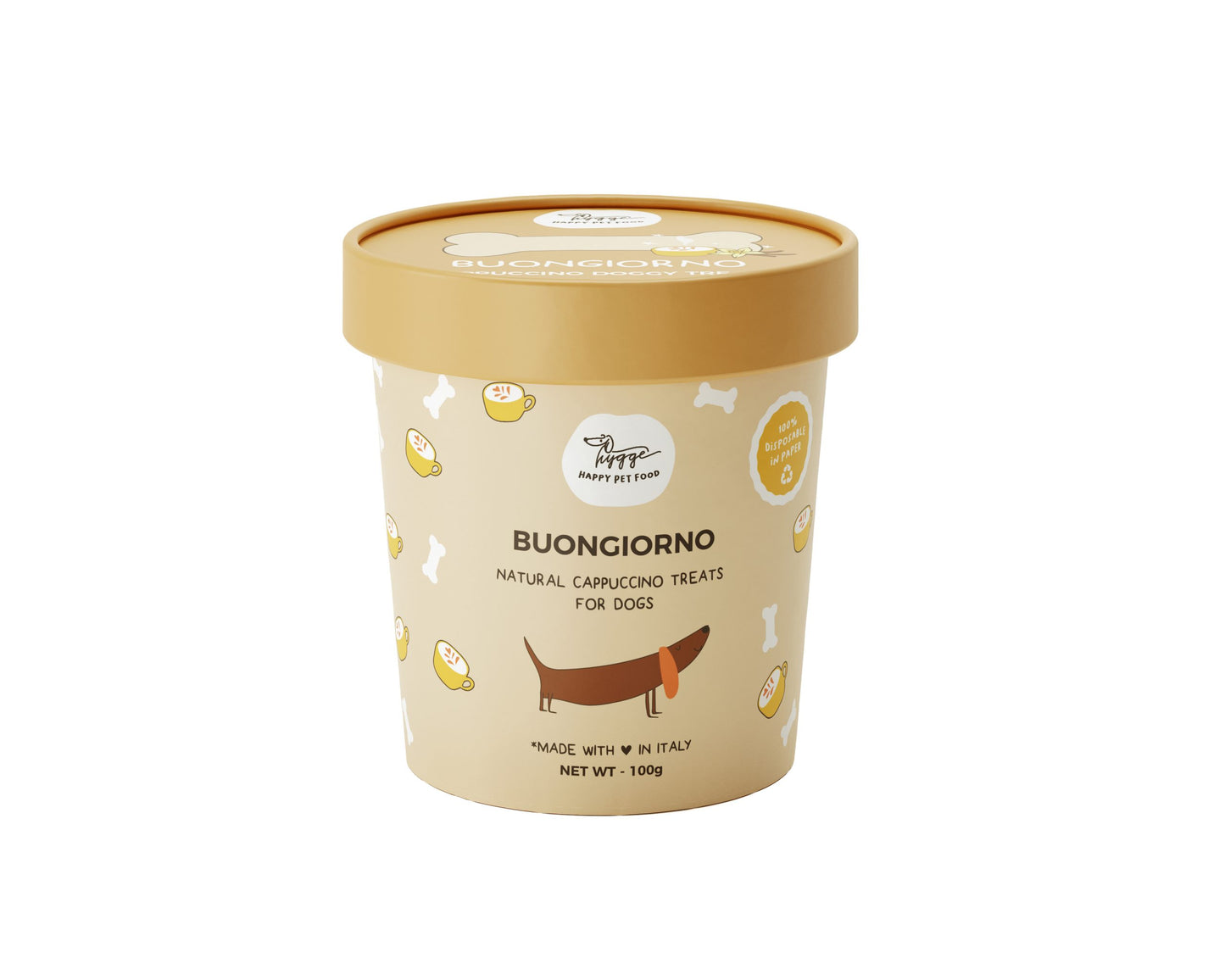 Biscotti del Buongiorno AGRIAPPIA accanto a un cappuccino in una tazza bianca, perfetti per la colazione italiana.