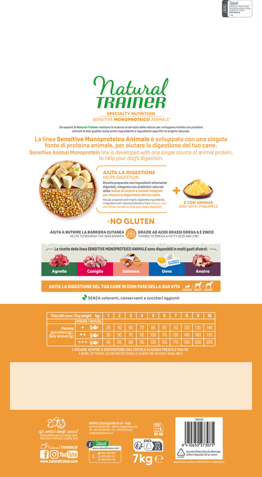 Natural Trainer - SPECIALTY NUTRITION SENSITIVE MONOPROTEICO ANIMALE NO GLUTEN SMALL&TOY ADULTO CON MAIALE E CEREALI INTEGRALI