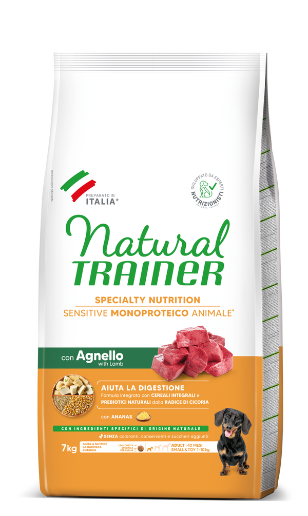 Crocchette per cani Sensitivity Small & Toy con agnello e cereali integrali, marca AGRIAPPIA, alimentazione naturale e senza glutine