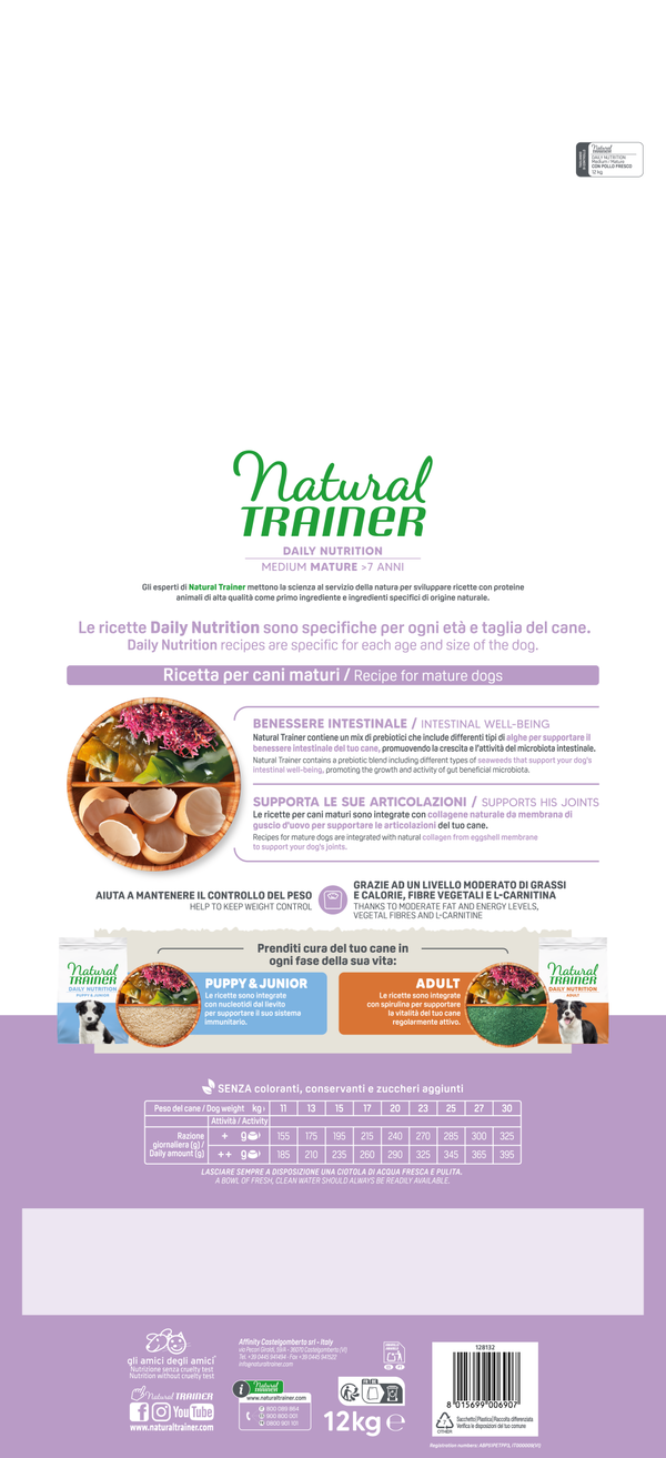Natural Trainer - DAILY NUTRITION MEDIUM MATURE CON POLLO FRESCO