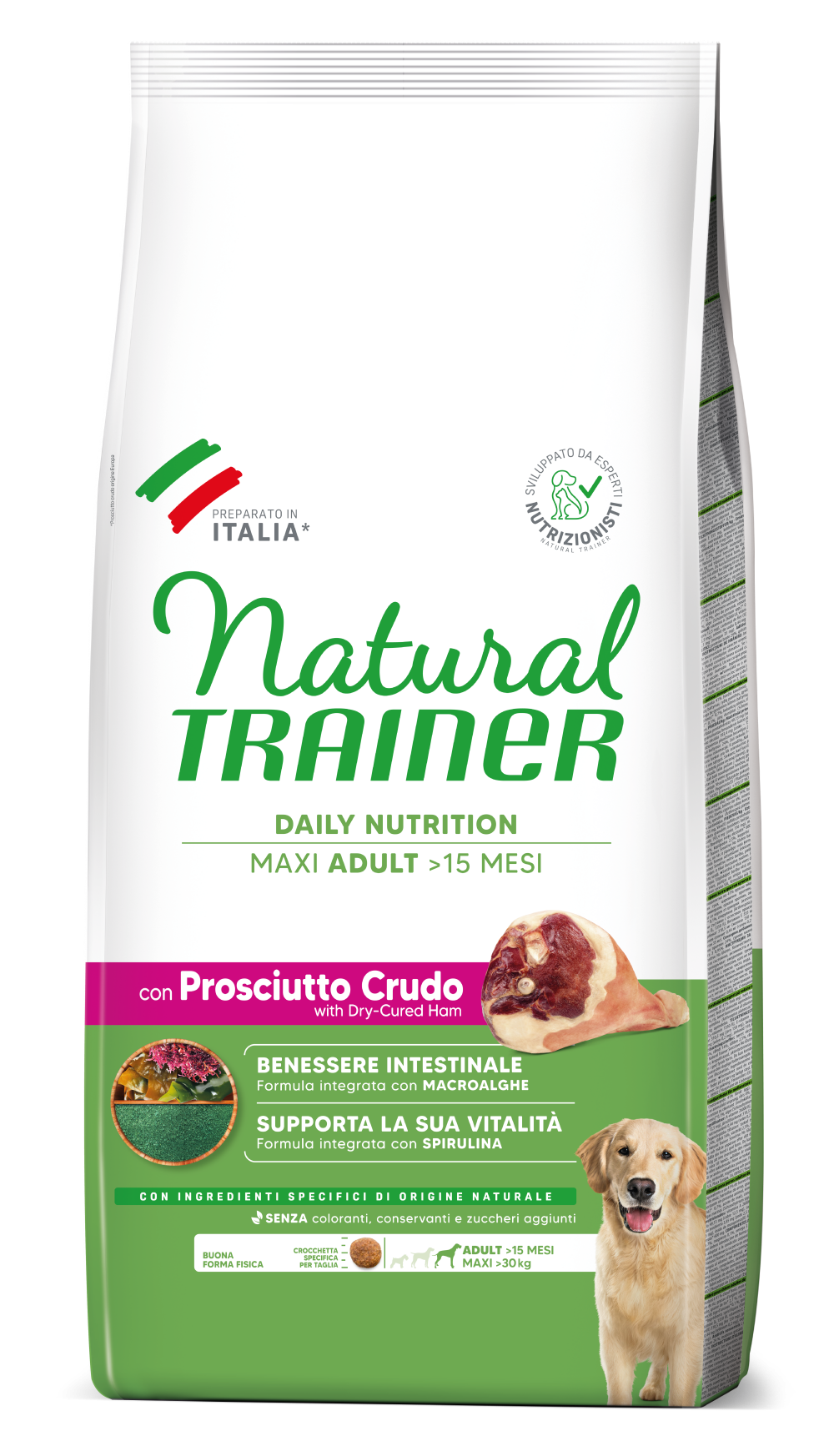 Natural Trainer - DAILY NUTRITION MAXI ADULT CON PROSCIUTTO CRUDO