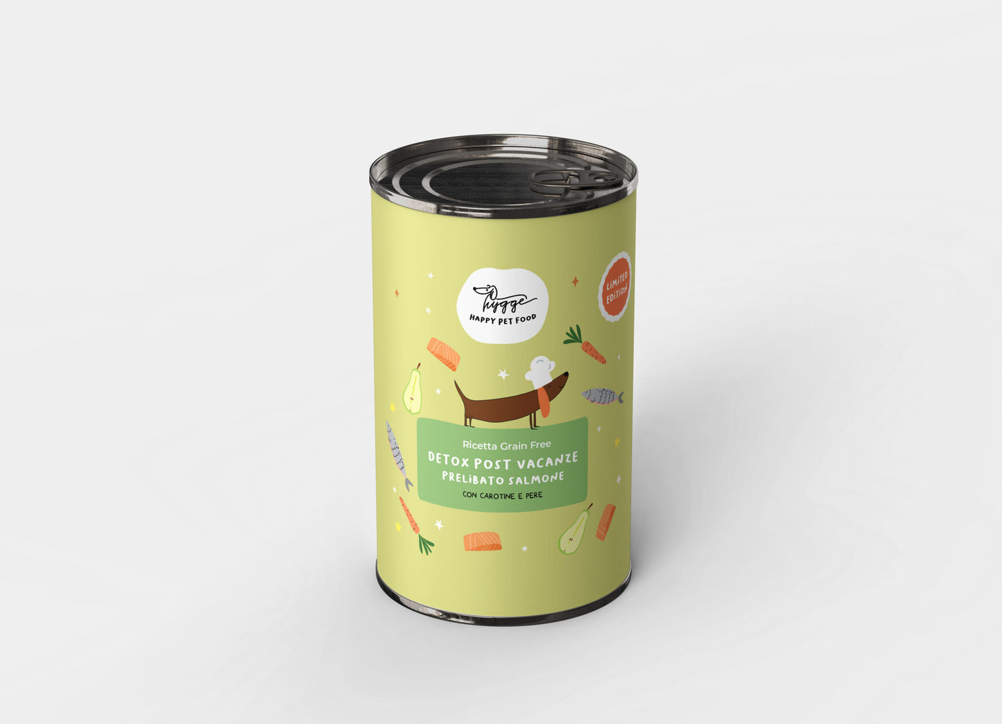 Piatto Detox Post Vacanze con salmone, carote e pere, prodotto AGRIAPPIA, presentato con ingredienti freschi e colorati.