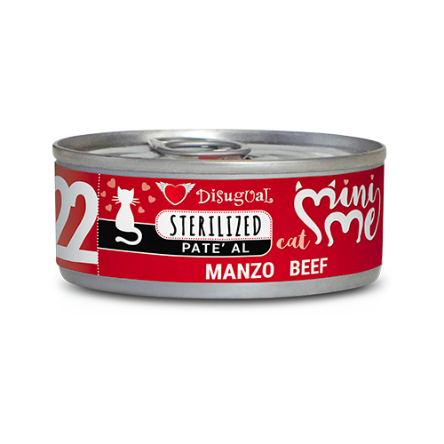 Crocchette Disugual Mini Me Sterilizzato per gatti, manzo, brand AGRIAPPIA, in confezione da 500g