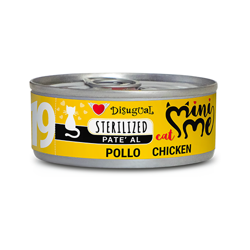 Mini Me Sterilizzato Disugual di AGRIAPPIA, croccanti snack per cani con pollo e patate, visibile in confezione colorata.