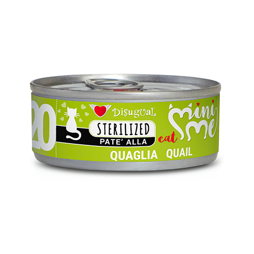 Disugual Mini Me Sterilizzato per quaglie e gatti, cibo per animali domestici di marca AGRIAPPIA, confezione da 500g