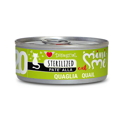 Disugual Mini Me Sterilizzato per quaglie e gatti, cibo per animali domestici di marca AGRIAPPIA, confezione da 500g