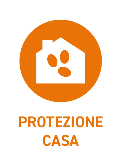 Immagine del simbolo di protezione Frontpro® Cane di AGRIAPPIA, rappresentazione grafica di sicurezza e prevenzione per animali domestici.