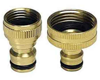 Innesto ottone rapido F1" AGRIAPPIA, raccordo di irrigazione robusto e resistente, visibile in immagine con filetto e corpo in ottone