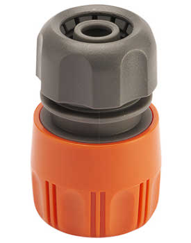 Raccordo rapido con strumentino da 5/8 pollici per tubi, marca AgriAppia, in plastica resistente, visibile in immagine.