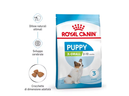 Cibo per cani Puppy X-Small Royal Canin di AGRIAPPIA, confezione con crocchette specifiche per cuccioli di taglia piccola