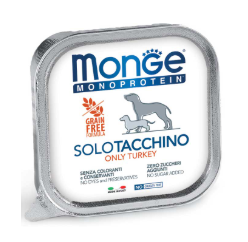 Paté Monge Monoprotein Cane AGRIAPPIA in scatola da 150g, con ingredienti naturali e ricchi di proteine per cani.