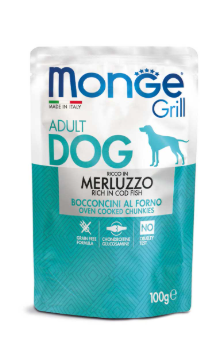 Bocconcini Monge Grill AGRIAPPIA, formaggio fresco e morbido, in un contenitore trasparente con etichetta, pronto per la griglia.