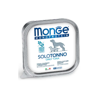 Paté Monge Monoprotein Cane AGRIAPPIA in confezione da 150g, con immagine del prodotto in scatola.