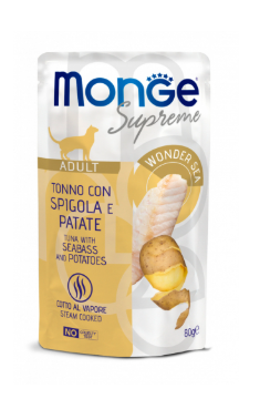 Crocchette Monge Supreme per gatti AGRIAPPIA, confezione da 80g, con ingredienti naturali e nutrizione equilibrata.