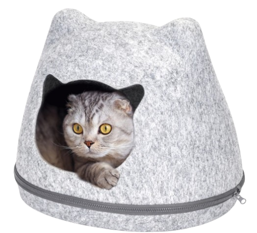 Cuccia per gatti a forma di orecchie