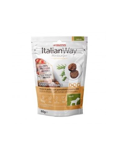Italian Way Mini Burger Cane – Pollo, Pomodoro e Rosmarino 60g