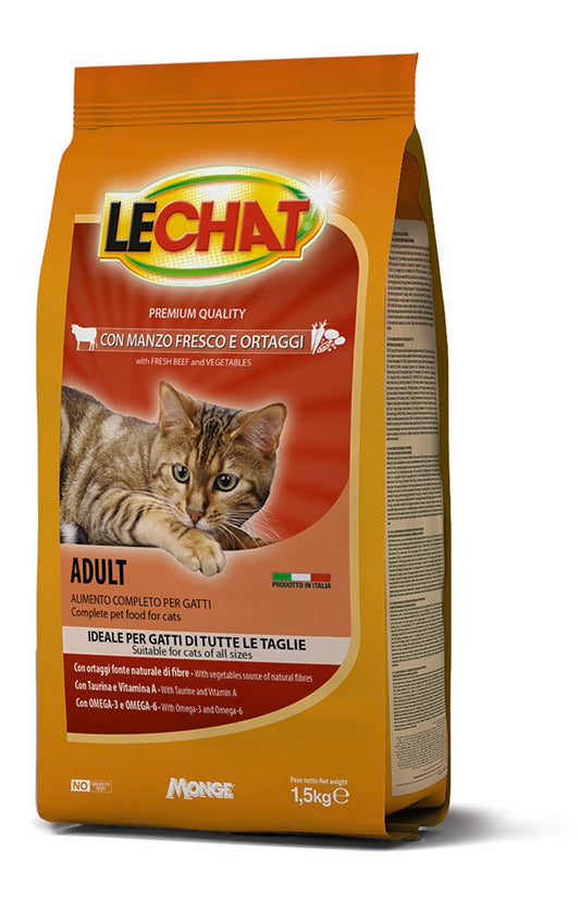 LeChat Croccantini con Manzo Fresco e Ortaggi