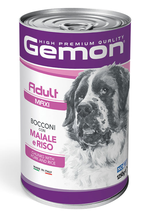 Gemon Maxi Adult Bocconi con Maiale e Riso