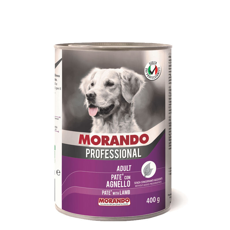 Lattina di pate Morando AGRIAPPIA da 400g, conserva crema di carne in scatola con etichetta.