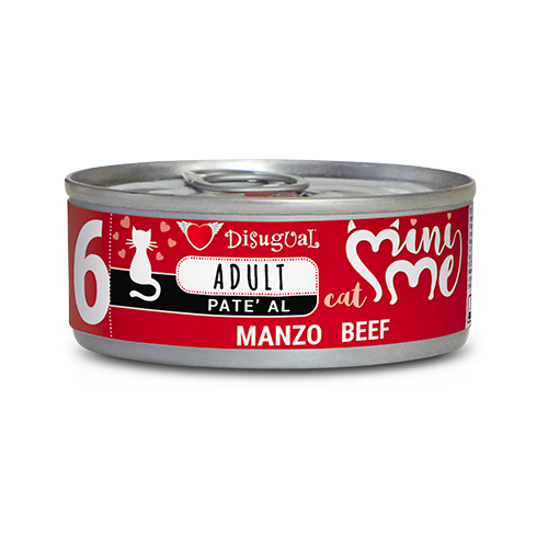 Crocchette per gatti Disugual Mini Me Patè di AGRIAPPIA, confezione da 500 g con carne di manzo.