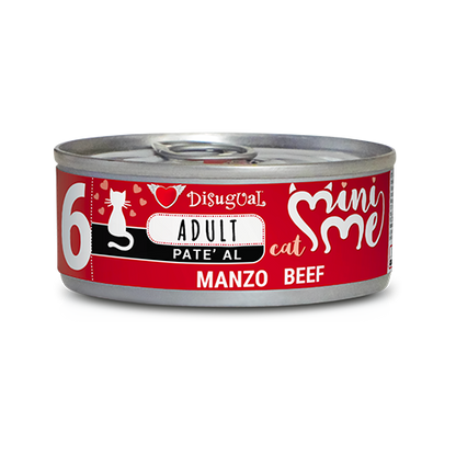 Crocchette per gatti Disugual Mini Me Patè di AGRIAPPIA, confezione da 500 g con carne di manzo.