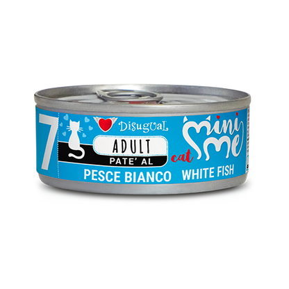 Mini Me Patè per gatti di AGRIAPPIA, contenitore da 500g, con pesce visibile nel packaging.