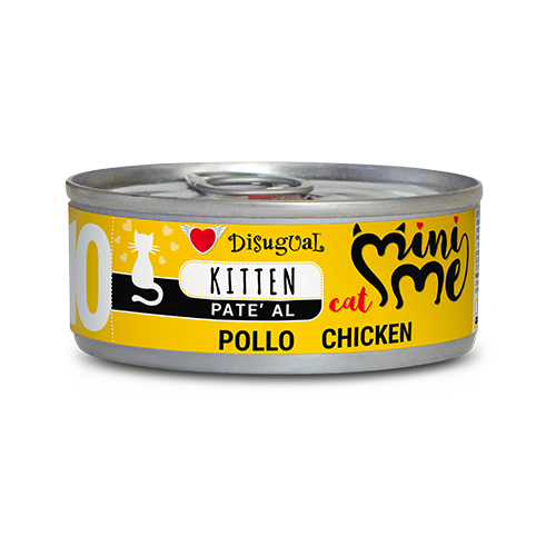 Kitten Disugual Mini Me patè con pollo, alimento umido per gattini, confezione da 500 g, AGRIAPPIA.
