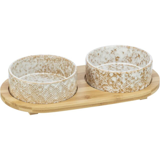 Set di ciotole in ceramica/bamboo