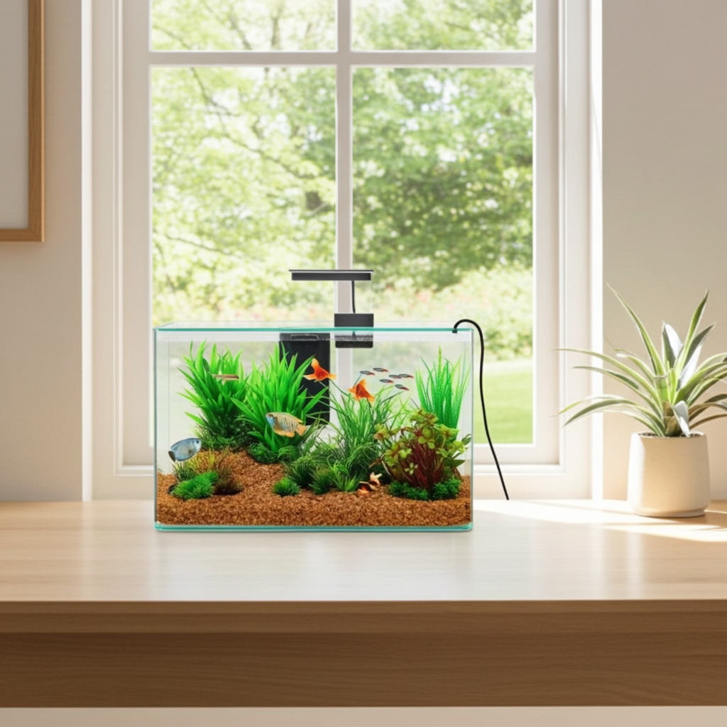 Acquario Clear 40 di AGRIAPPIA, contenitore in vetro trasparente con cornice in plastica, ideale per pesci e acquari domestici