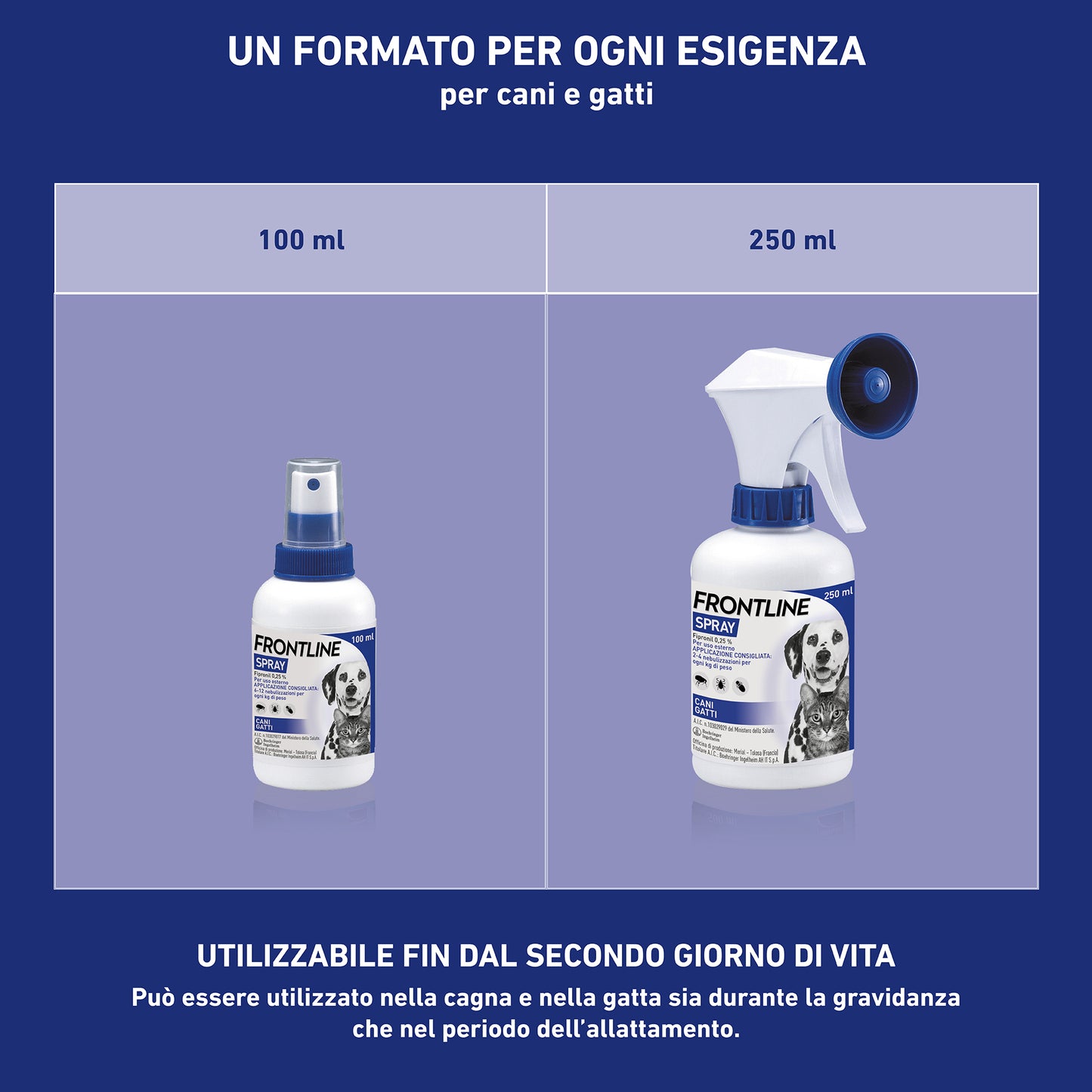 Spray Frontline® AGRIAPPIA in formato aerosol, efficace contro parassiti esterni su animali domestici.