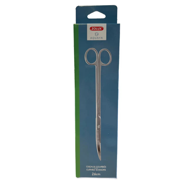 ZOLUX Forbici Curve per Aquascaping – Acciaio Inox per Potatura Piante Acquario