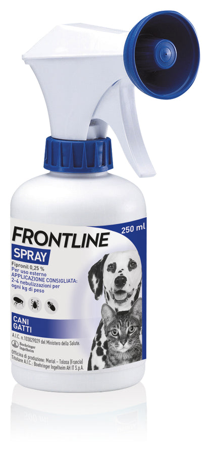 Spray Frontline® AGRIAPPIA da 250ml, flacone con spray, per il trattamento antiparassitario degli animali domestici