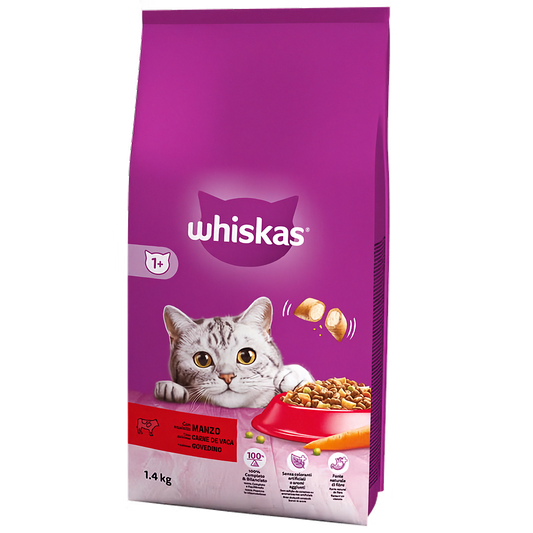 Whiskas® Croccantini con Squisito Manzo