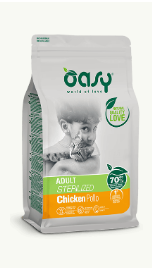 Cibo per gatti AGRIAPPIA Oasy Gatto Adult Sterilized Pollo in scatola, con pollo per gatti adulti sterilizzati