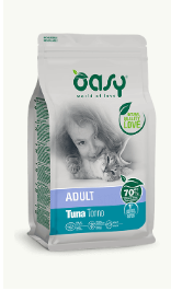 Cibo per gatti adulto Oasy Tonno di AGRIAPPIA, confezione con crocchette di tonno per gatti adulti.