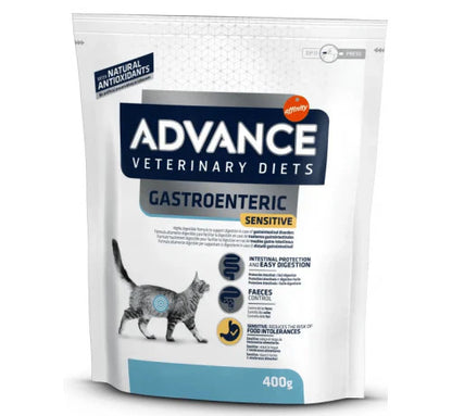 Crocchette Advance GASTROENTERIC SENSITIVE per gatti, confezione da 400 g, alimento veterinario di Agriappia, ideale per la digestione sensibile