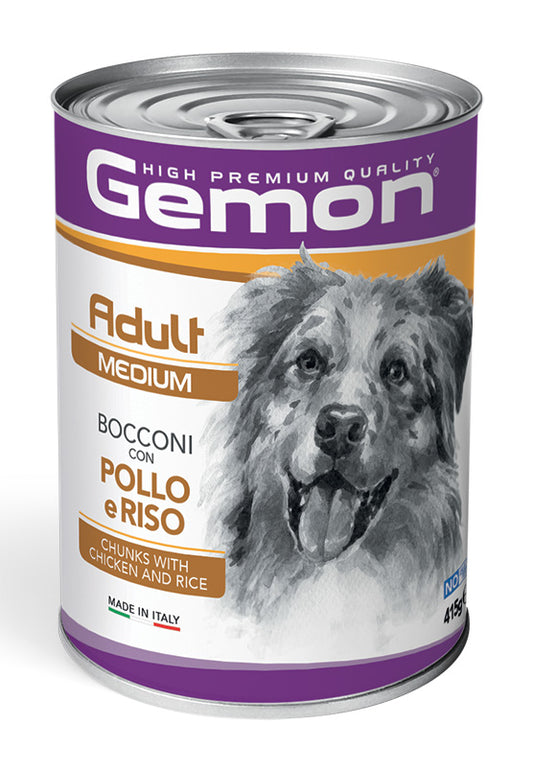 Gemon Medium Adult Bocconi con Pollo e Riso