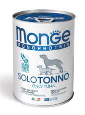 Paté Monge Monoprotein AGRIAPPIA in confezione da 400g, con etichetta visibile e dettagli sulla presentazione del prodotto.