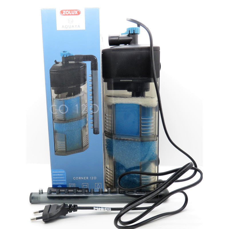ZOLUX Corner 120 – Filtro Interno ad Angolo per Acquario 80-120 Litri, 450 l/h