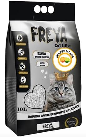 Lettiere per gatti biodegradabile FREYA di AGRIAPPIA, immagine con lettiera arancione in ciotola per animali domestici